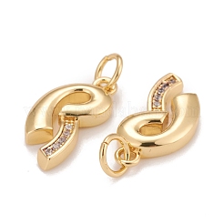 Латунные микропаве прозрачные подвески с фианитом KK-Z023-13G
