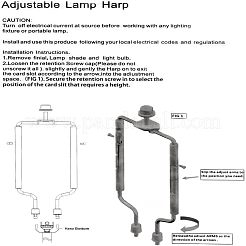Железный абажур арфы держатель AJEW-OC0002-06