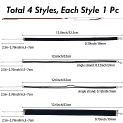 4 шт. 4 стиля ожерелья-чокеры из бархата и искусственной кожи&nbsp;NJEW-SC0001-73