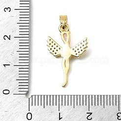 Pendenti in ottone con micro pavé di zirconi rosa&nbsp;KK-E804-02G