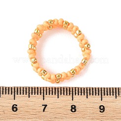 5 farbige Glasfingerringe&nbsp;RJEW-MZ00035