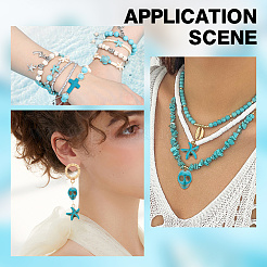 Синтетические бирюзовые бусины TURQ-HY0001-08