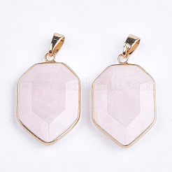 Природного розового кварца подвески G-S344-12D