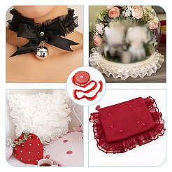 1 шт. двухслойных плиссированных атласных лент из органзы&nbsp;ORIB-TA0001-06F