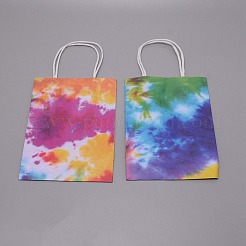 Прямоугольник с узором тай-дай из крафт-бумаги&nbsp;CARB-WH0009-15