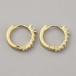 Серьги-кольца в форме цепочек из прозрачного кубического циркония&nbsp;EJEW-WH0004-41