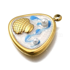 Подвески из нержавеющей стали 304 с эмалью&nbsp;STAS-Z163-19G-03