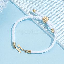 1 bracelet coulissant réglable en nylon pour femme&nbsp;BJEW-LP0001-33H-G