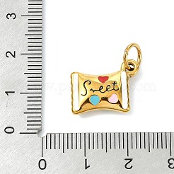 304 Edelstahl-Emaille-Anhänger&nbsp;STAS-A145-01J-G