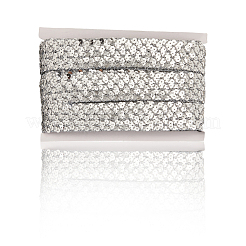 Полиэстер с кружевной отделкой в виде пайеток&nbsp;OCOR-WH20073-01C