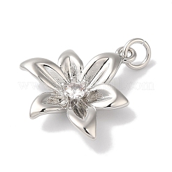 Покрытие стойки латунь микропаве прозрачные подвески из кубического циркония&nbsp;KK-B092-09P