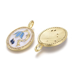 Латунные микропаве прозрачные подвески с фианитом ZIRC-Z001-09G