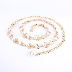 Лист сплава и пластика жемчужные звенья цепи талии живота цепи для женщин FS-WGE56DF-01