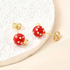 Серьги-гвоздики из латуни&nbsp;EJEW-F372-01B-G