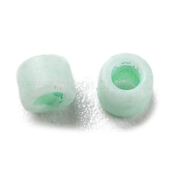 シリンダーシードビーズ  つや消し色  均一サイズ  アクアマリン  2x1.3~1.5mm  穴：0.8~1mm  約40000個/袋  450 G /袋&nbsp;SEED-H001-C03
