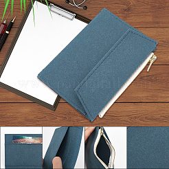 紙の請求書ジッパー付き保存袋  ファイルポケット  長方形  ダークターコイズ  130x93x6mm&nbsp;ABAG-WH20005-34B-03