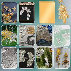 Hojas rectangulares de papel de aluminio para grabado artesanal.&nbsp;LS-DIY-WH0671-302B-02