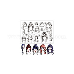 Individuelle Klarsichtstempel aus PVC-Kunststoff mit Sommermotiv&nbsp;DIY-WH0631-0469