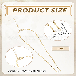 1 шт. ожерелье из цепочек-картофелей из нержавеющей стали 304 и натурального пресноводного жемчуга для женщин&nbsp;NJEW-LP0004-26