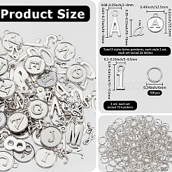 Подвески из сплава в тибетском стиле с буквами a~z и цифрой 0~9&nbsp;FIND-BM0001-15P
