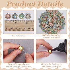 120шт 4 цвета железные стразы кабошоны&nbsp;FIND-FG0004-57