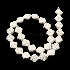 Нити бусин из окрашенной натуральной лавы G-A264-A03-01C