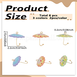 6шт 3 цвета акриловые подвески&nbsp;OACR-LP0001-07