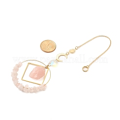 Подвесные ловцы солнца из натурального розового кварца&nbsp;HJEW-TA00288-02