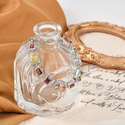 Латунные браслеты с микропаве из прозрачных кубических цирконий для женщин&nbsp;BJEW-M047-04P