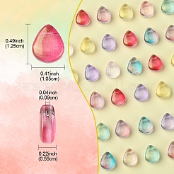 8 цвет прозрачный спрей окрашенные стеклянные бусины GLAA-FS0001-85