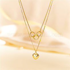 925 collier double couche en argent sterling&nbsp;JN954A