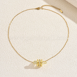 Элегантные латунные подвески-булавки с микропаве из прозрачных кубических цирконий для ежедневного ношения&nbsp;KQ9034