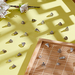 120 шт. 4-х стильный тибетский стиль сплава бусина конус&nbsp;FIND-LP0002-08