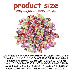 900 шт. 6 стиля украшения для ногтей из полимерной глины ручной работы&nbsp;CLAY-YW0002-36