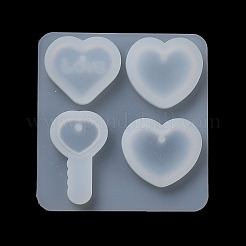 Силиконовые Молды для подвесок в форме сердца и ключей на тему Дня святого Валентина своими руками X1-DIY-G107-01