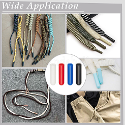 48шт 4-х цветные пластиковые наконечники для шнурков KY-PH0002-26