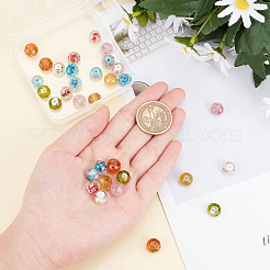 32 шт. 8-цветные нити рондель-бусины ручной работы из золотого песка&nbsp;LAMP-OC0001-44