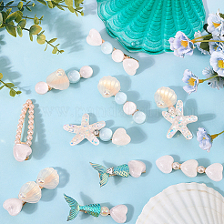 2 сумка 2 стиля заколки для волос из смолы и сплава в виде аллигатора AJEW-CY0001-39B