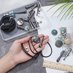 DIY-Sets zur Herstellung von Bolo-Krawattenschnallen aus Legierung und Türkisimitat&nbsp;DIY-NB0012-94
