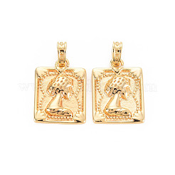 Pendentifs de placage en laiton&nbsp;KK-N233-197