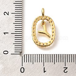 Латунные микро проложить кубического циркония подвески&nbsp;ZIRC-P123-01G-Y01