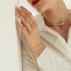 1 Stück 304 Edelstahl Fischgrätenketten Armband für Männer und Frauen&nbsp;BJEW-DJ0001-68