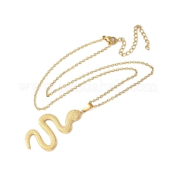 Colliers avec pendentif serpent en acier inoxydable 304 pour femmes et hommes&nbsp;LS-NJEW-Z063-03G-07