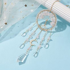 Натуральный розовый кварц HJEW-TA00110