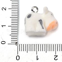 Подвески из флокированной смолы анима с платиновой железной петлей FIND-S001-13B