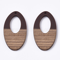 Pendentifs en bois de résine et de noyer&nbsp;RESI-T023-08