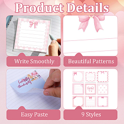 9 blocco note adesive di carta quadrata&nbsp;DIY-CP0014-13A