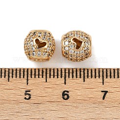 Латунные микро проложить кубического циркония бусы KK-F906-23G