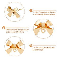 20 шт. латунные серьги-гвоздики KK-FH0004-80