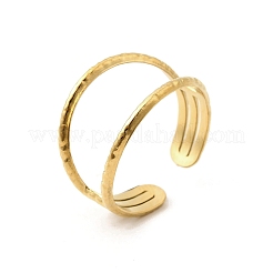 Регулируемые открытые манжеты из нержавеющей стали 304 для женщин&nbsp;RJEW-U062-01A-G